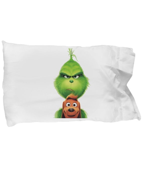 Grinch Pillow Case Funny Max the Dog and Grinch Pillow Cases Etsy