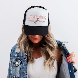 Trucker Hat For Women, Western Trucker Hat, Cowgirl Hat, Horse Girl Trucker Hat, Gift for Horse Lover, Cowgirl Gift