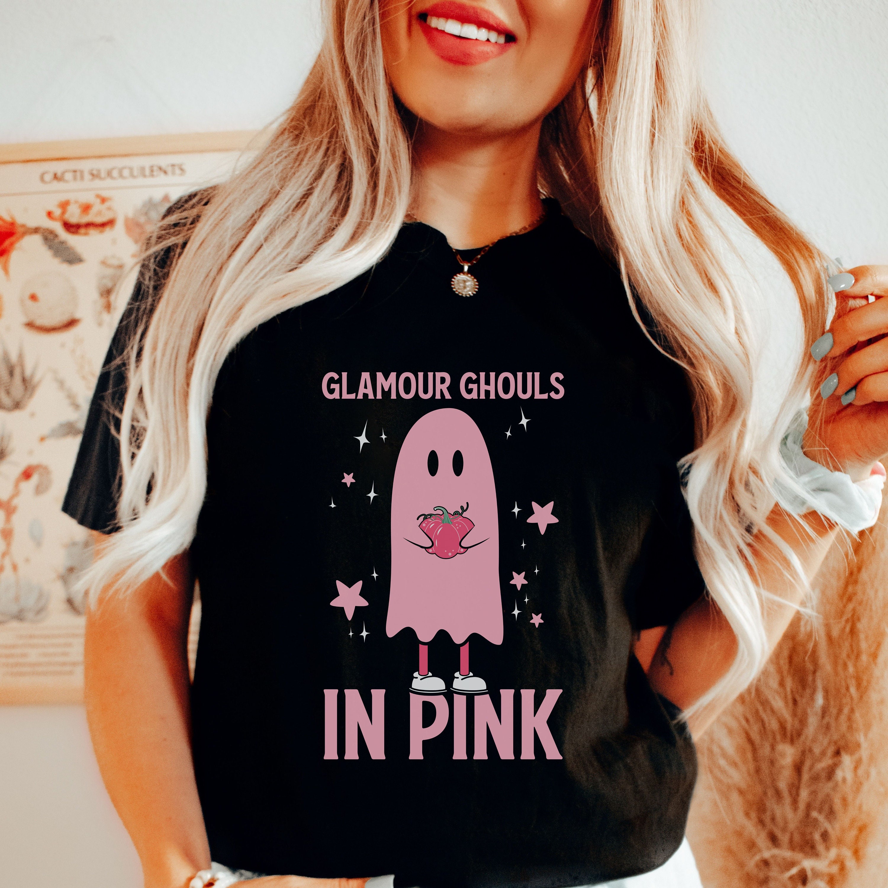 Pink Ghost Shirt, Pinkoween Tshirt, Halloween Pink Shirt, Pastel Halloween, Cute Ghost Tee, Women's Halloween Shirts, Pinkoween Shirt