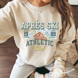 Apres Ski Sweater, Ski Sweatshirt, Ski Sweater for Women, Skiing Sweater, Ski Girly Gift, Ski Outfit for Women, Ski Aesthetic Clothing