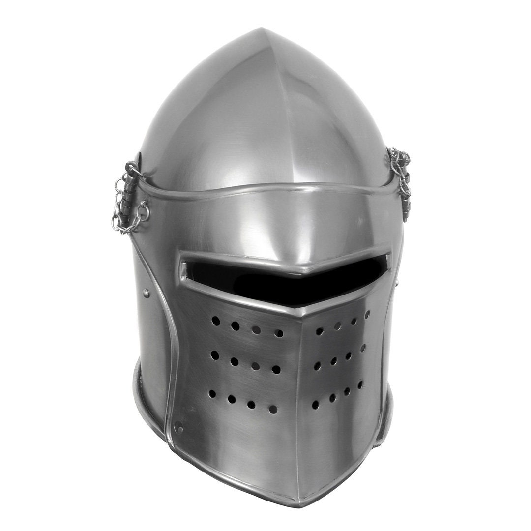 Battle Merchant Medieval Helmet With Steel Visor - Etsy