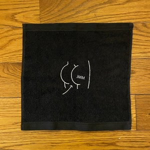 Monogram Reusable Butt Bidet Towel (6 color options) Washcloth, Bathroom, Towel , Cotton Wipes, Funny Embroidery Icon, Monogram Initials