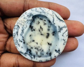 Natürlicher Dendrit Opal Cabochon, Einzelstein (48x48x5)