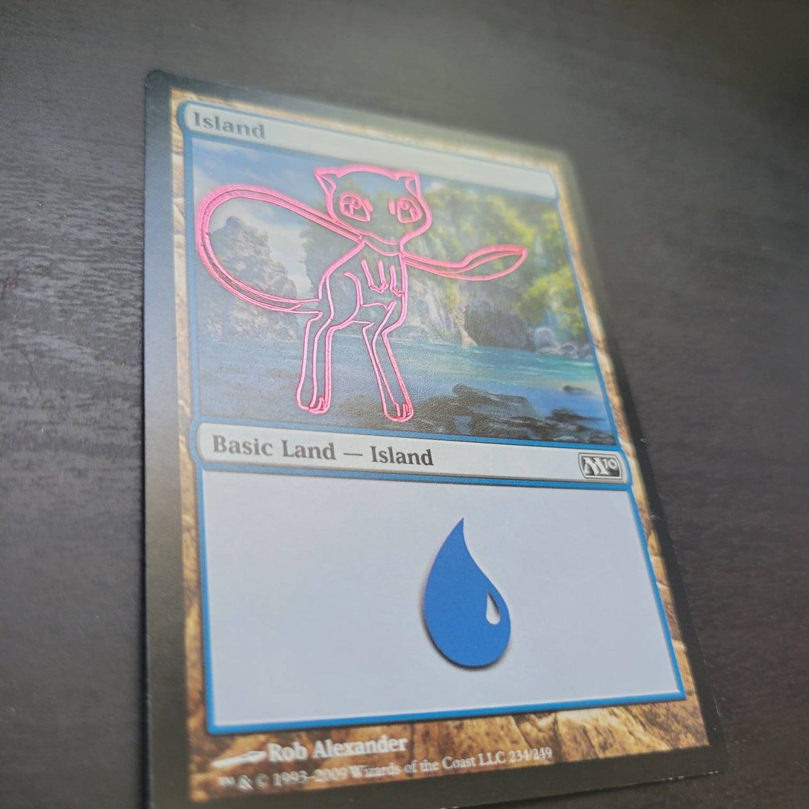 Foil Etched Pokemon Mew Mtg Island Magic Card Etsy UK