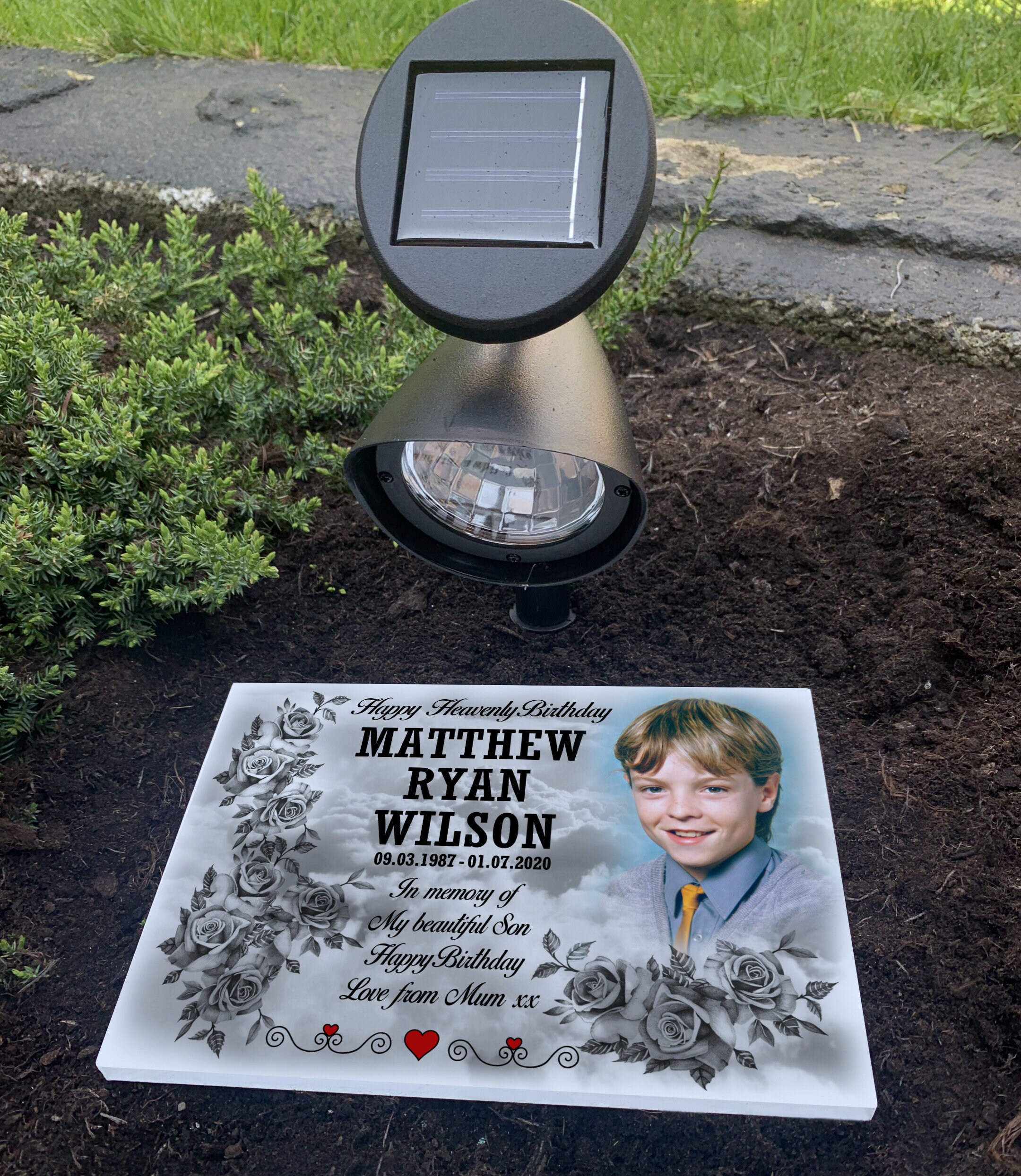 Grave Markers For Cemetery For Humans,Personalized Headstones For Graves,Memorial Plaques For Indoor & Outdoor,Garden Memorial Stone For Loved Ones