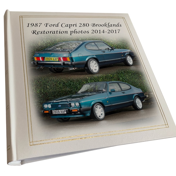 Car restoration photo album, Any personalised design can be printed, The album holds 200 x 6x4" photos.