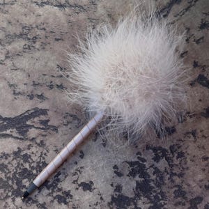 champagnekleurige verenpen - met de hand verpakt - Clueless accessoire uit de jaren 90 - (navulbare BIC-cartridge) - kantoorinrichting en cadeaus bruidsmeisjes