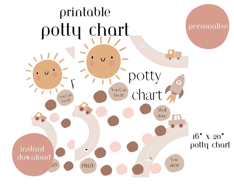 Printable Potty Chart | Printable Potty Training Reward Chart | Kids ...
