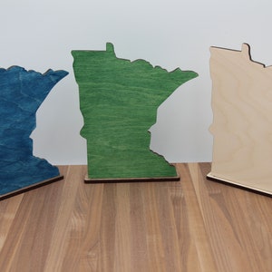 Minnesota Wood State Silhouette, Wood Art, Laser Cut, Minnesota Sign, Minnesota Decor