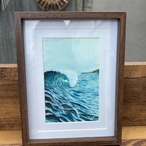 Watercolur Sea Painting with Frame