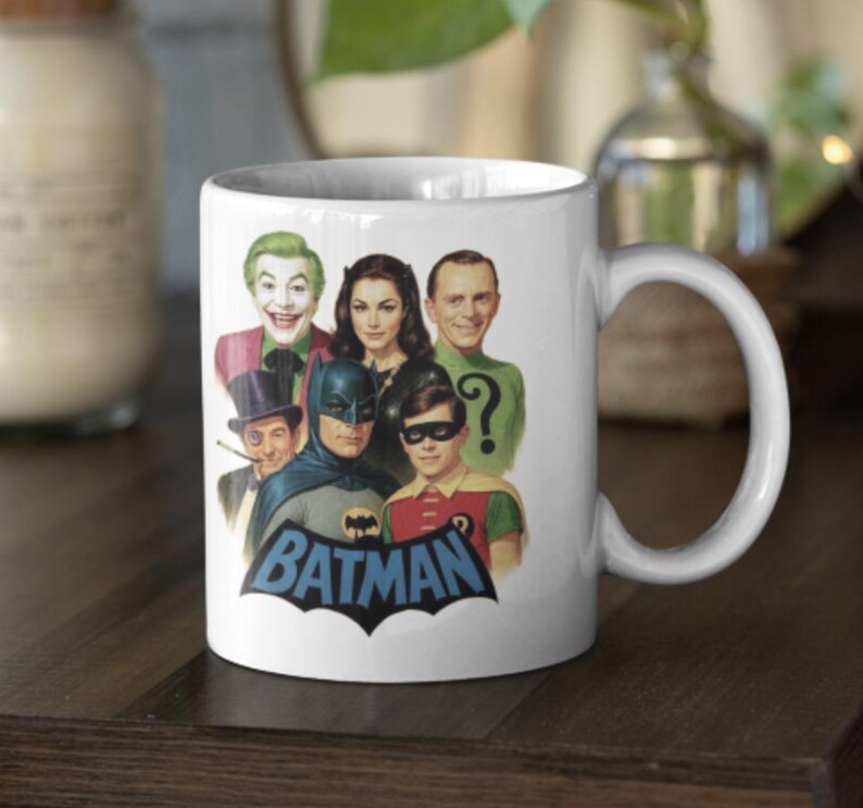 Batman Logo Riddler Batman Mug 1960s Ada West Era Design Printed on 11oz Ceramic Mug - Etsy UK