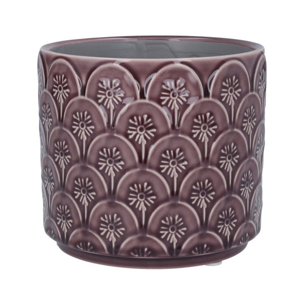 Purple Flower Pot Etsy