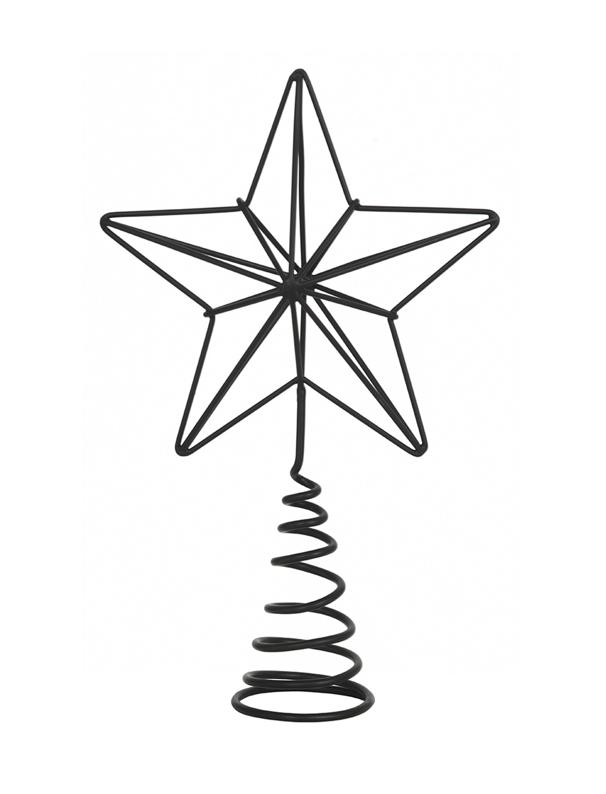 Star Tree Topper Black Outline Metal Star Rustic Christmas Etsy UK