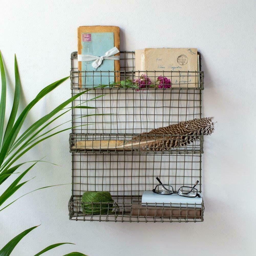 3 Tier Wire Wall Hung Metal Shelf Unit Shelving Display Etsy UK