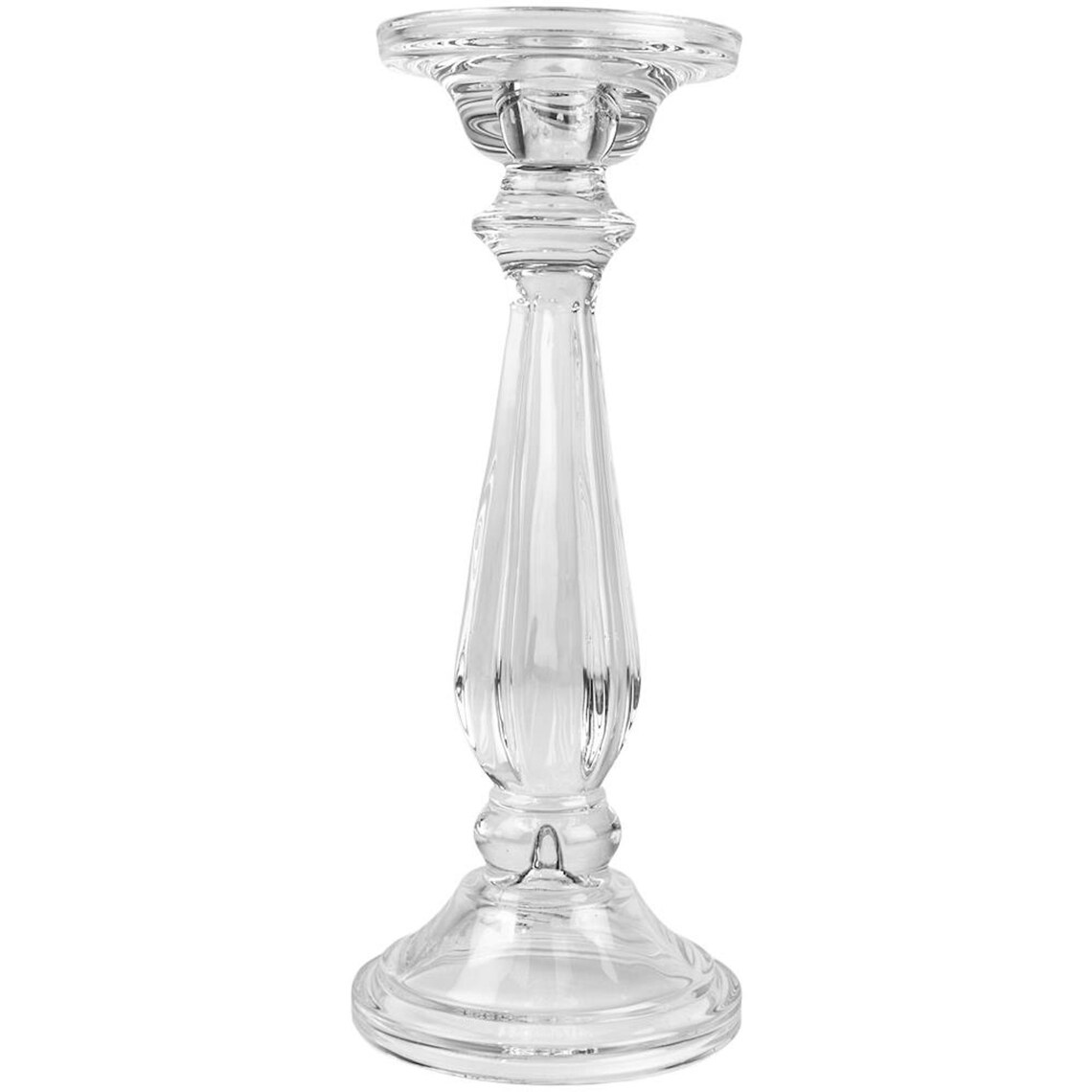 Tall Clear Glass Candle Holder Tilbury Candlestick Tall Etsy