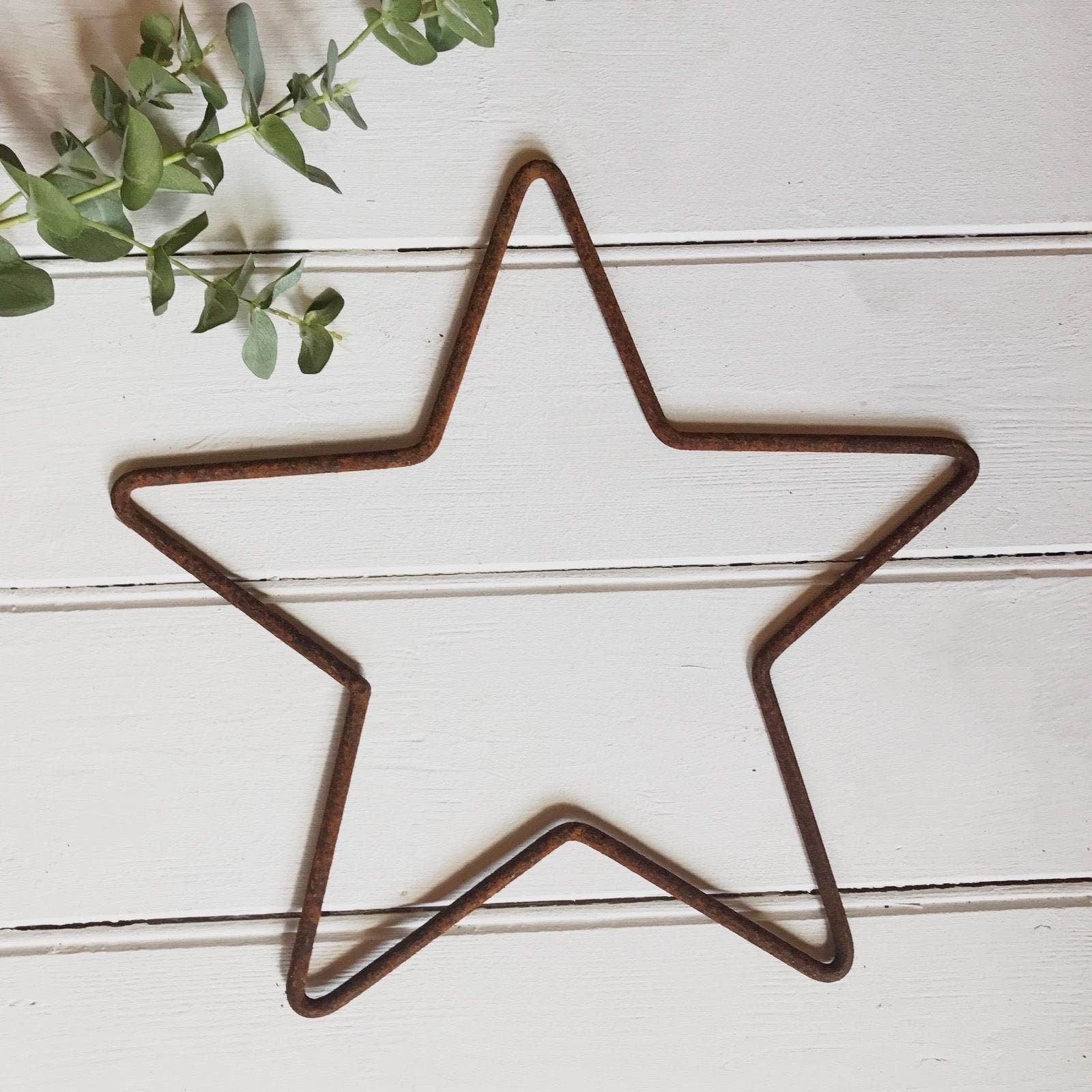 Rusty Metal Star Rustic Hanging Outline Star Garden Decor Etsy UK