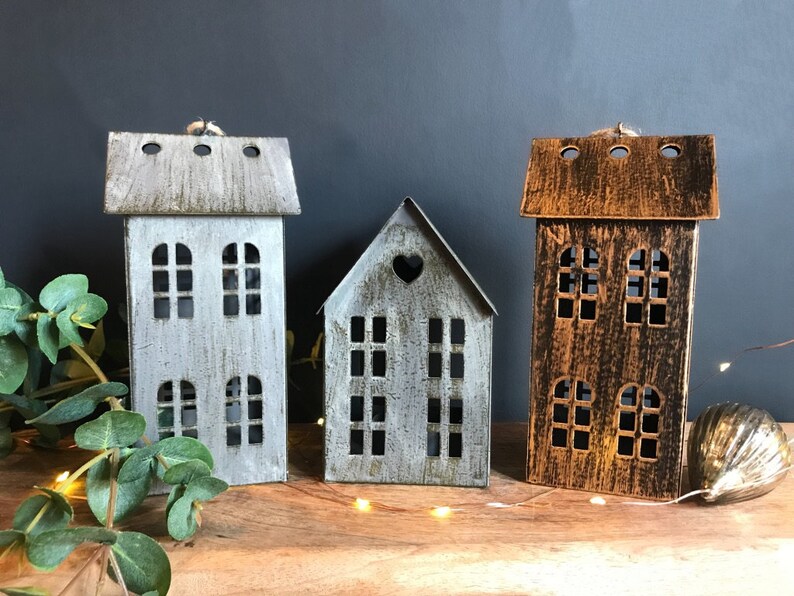 Rustic House Lantern Tea Light House Scandi House Nordic Etsy UK