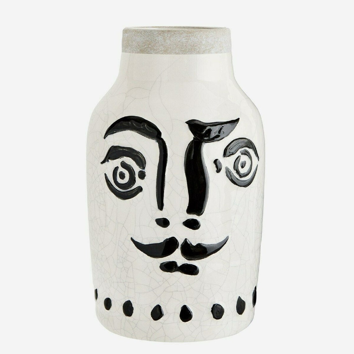 Face Vase Dali Vase Face Plant Pot Black and White Face Etsy UK