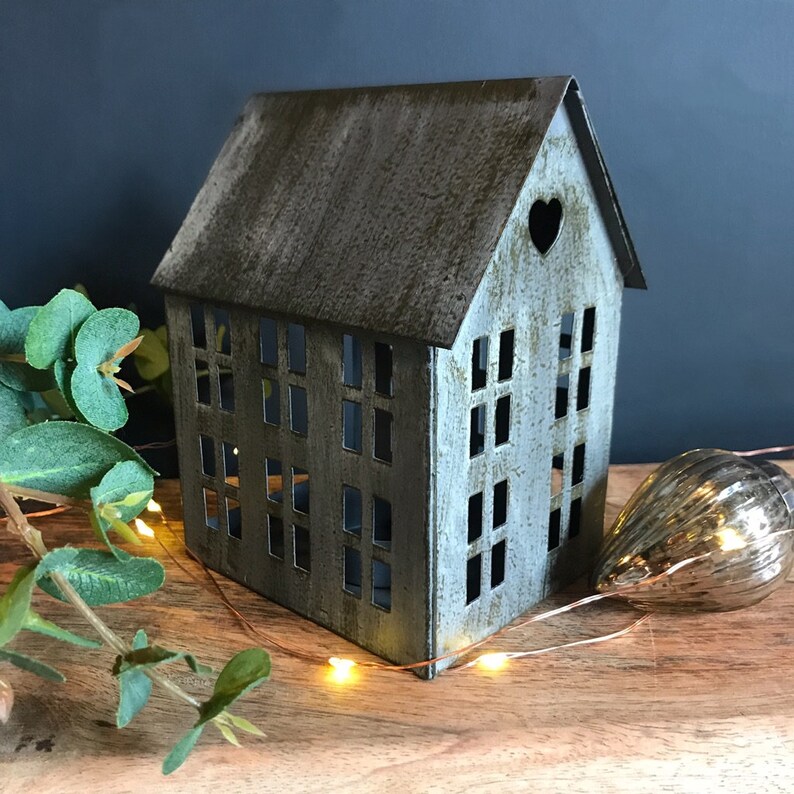 Rustic House Lantern Tea Light House Scandi House Nordic Etsy UK