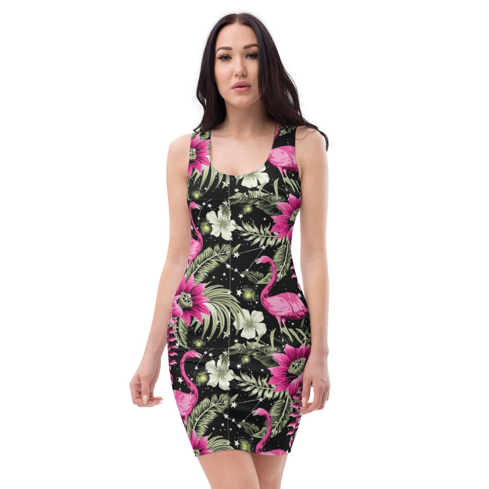 Flamingo Dress Womens Etsy UK