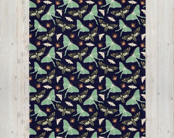 Luna Moth Throw Blanket