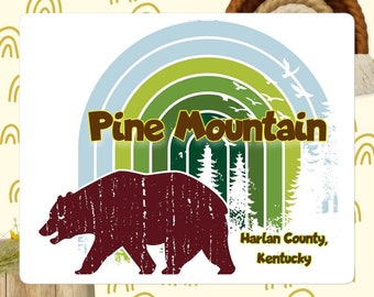 Pine Mountain Bubble-Free Stickers