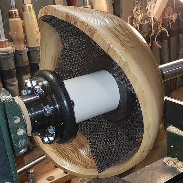 Natural Edge Jamb Chuck for holding lathe projects with irregular edges or projects too large for a Longworth or Cole Jaws.