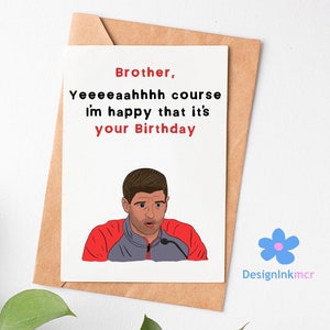 Tarjeta de feliz cumpleaños del hermano Steven Gerrard / Tarjeta de felicitación de fútbol del hermano / Tarjeta del hermano Liverpool / Tarjeta del hermano LFC / Tarjeta para él