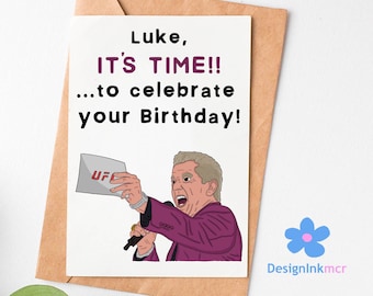 Personalised Bruce Buffer Happy Birthday Card | Bruce Buffer Birthday Card | UFC Birthday Card | MMA Birthday Card | UFC Card For Him