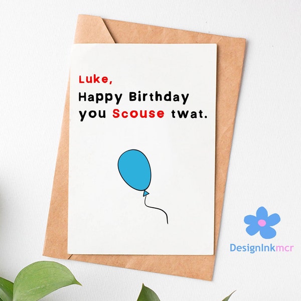 Personalised Rude Happy Birthday Card | Rude Card For Him | Rude Card For Her | Funny Birthday Card | Liverpool Birthday Card