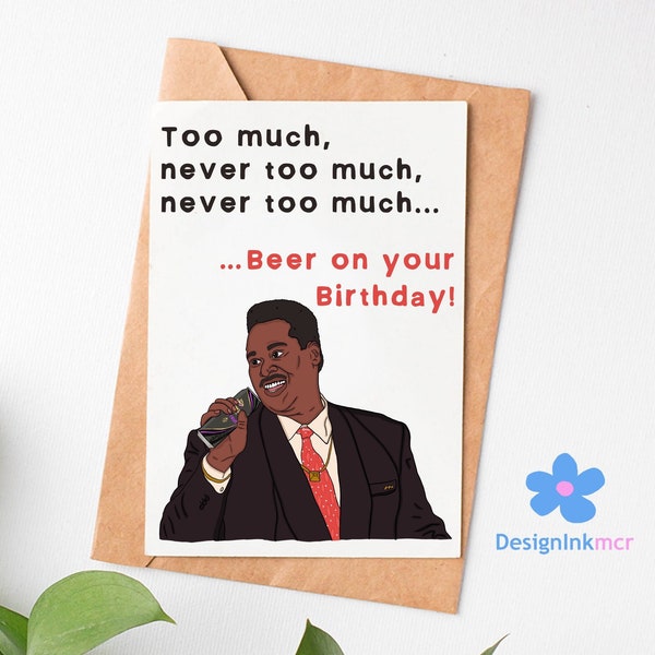 Luther Vandross Happy Birthday Card | Luther Vandross Card | Never Too Much Card | Dance With My Father | 80s Music Card | Funny 80s Card