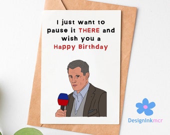 Jamie Carragher Happy Birthday Card / Tarjeta de felicitación de fútbol / Liverpool Card / LFC Card / Tarjeta para él / Funny Football Card