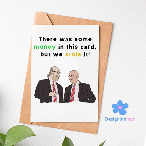 Glazer Family Happy Birthday Card | Football Greeting Card | Glazer Card | Manchester United Card | Card For Him | Funny Man United Card