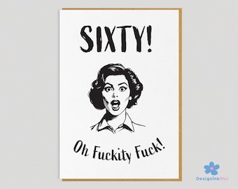 60th Birthday Card | Funny 60th Birthday Card | 60th Card For Women | 60th Card For Men | Personalised 60th Birthday | Rude Birthday Card
