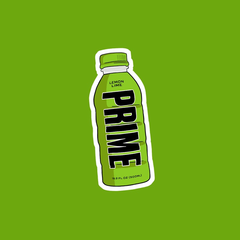 Green Prime Sticker Drink Prime Prime Hydration KSI Logan Paul KSI