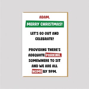 Personalised Christmas Card | Funny Christmas Card | XMAS Card | Christmas Gift | Funny Card | Christmas Card | Gift | XMAS Gift