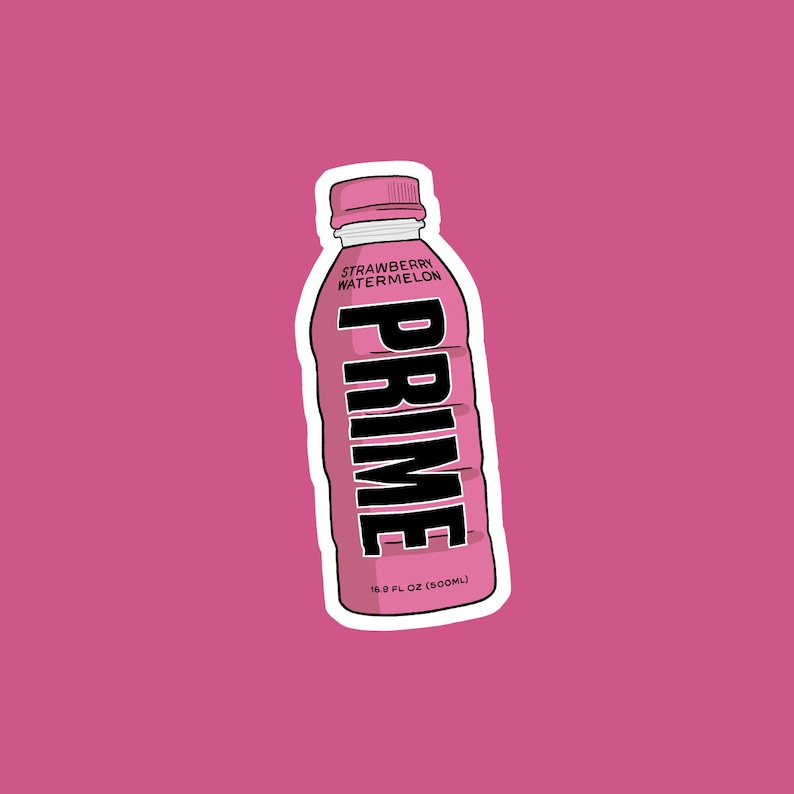 Pink Prime Sticker Drink Prime Prime Hydration KSI Logan Paul KSI Prime