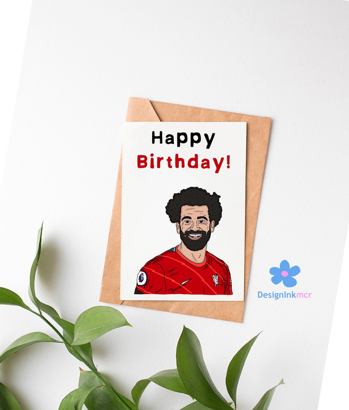Mo Salah Happy Birthday Card Mo Salah Card Liverpool Card Etsy