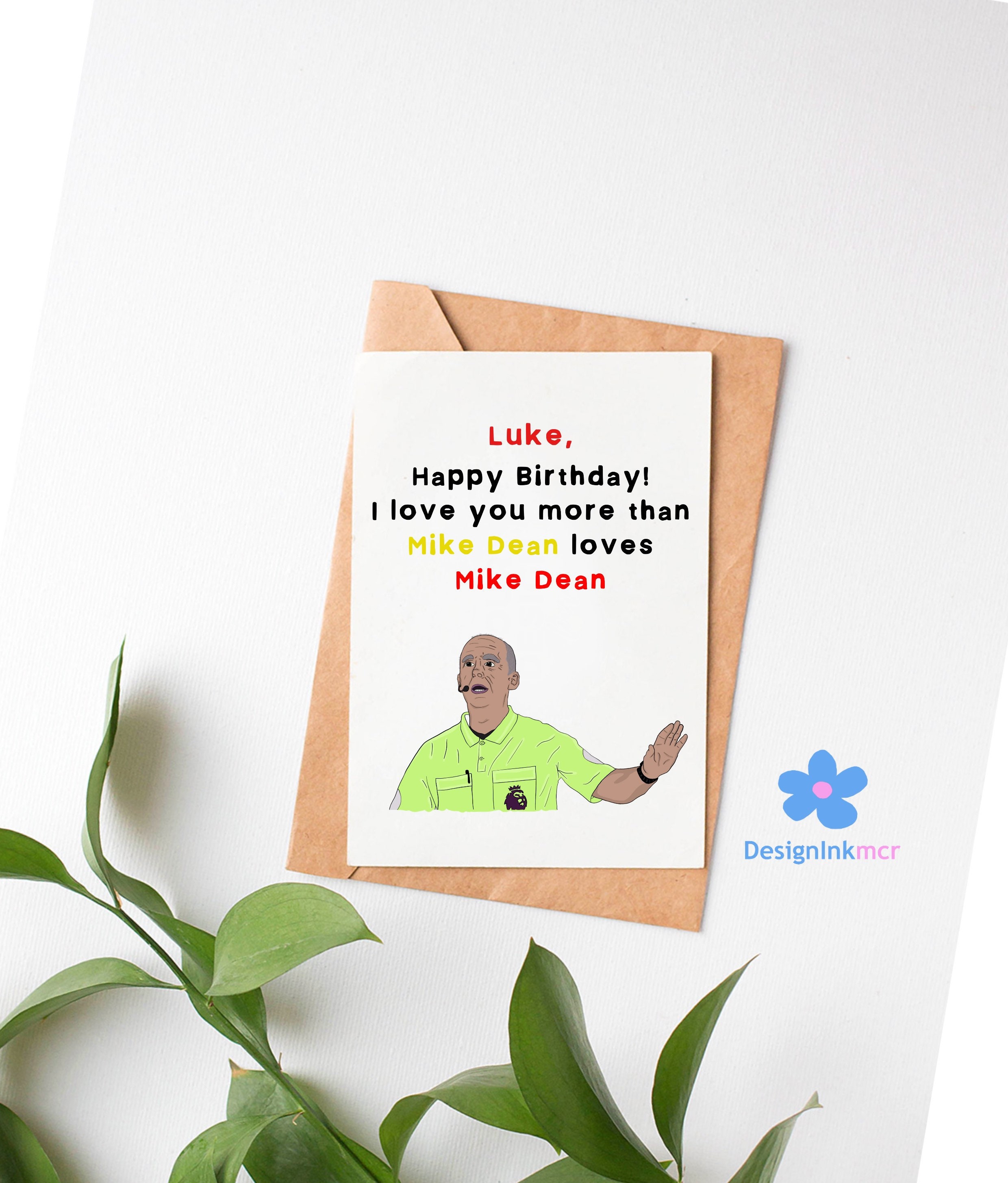 Mike Dean Happy Birthday Card Football Greeting Card Funny - Etsy