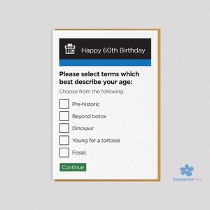 60. Geburtstagskarte | Lustige Karte zum 60.Geburtstag | Karte 60er Jahre | 60er Jahre Karte für Männer | Personalisiert 60. Geburtstag | Unhöflich Geburtstagskarte