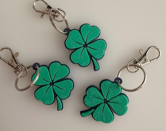 Lucky Clover Leaf Keychain