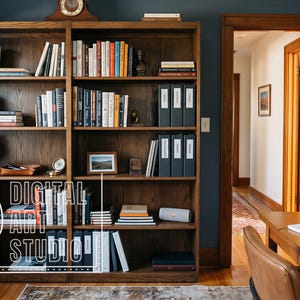 Modern Bookshelf Zoom Background for Sales and Customer Support Agents, Teams Virtual Backdrop