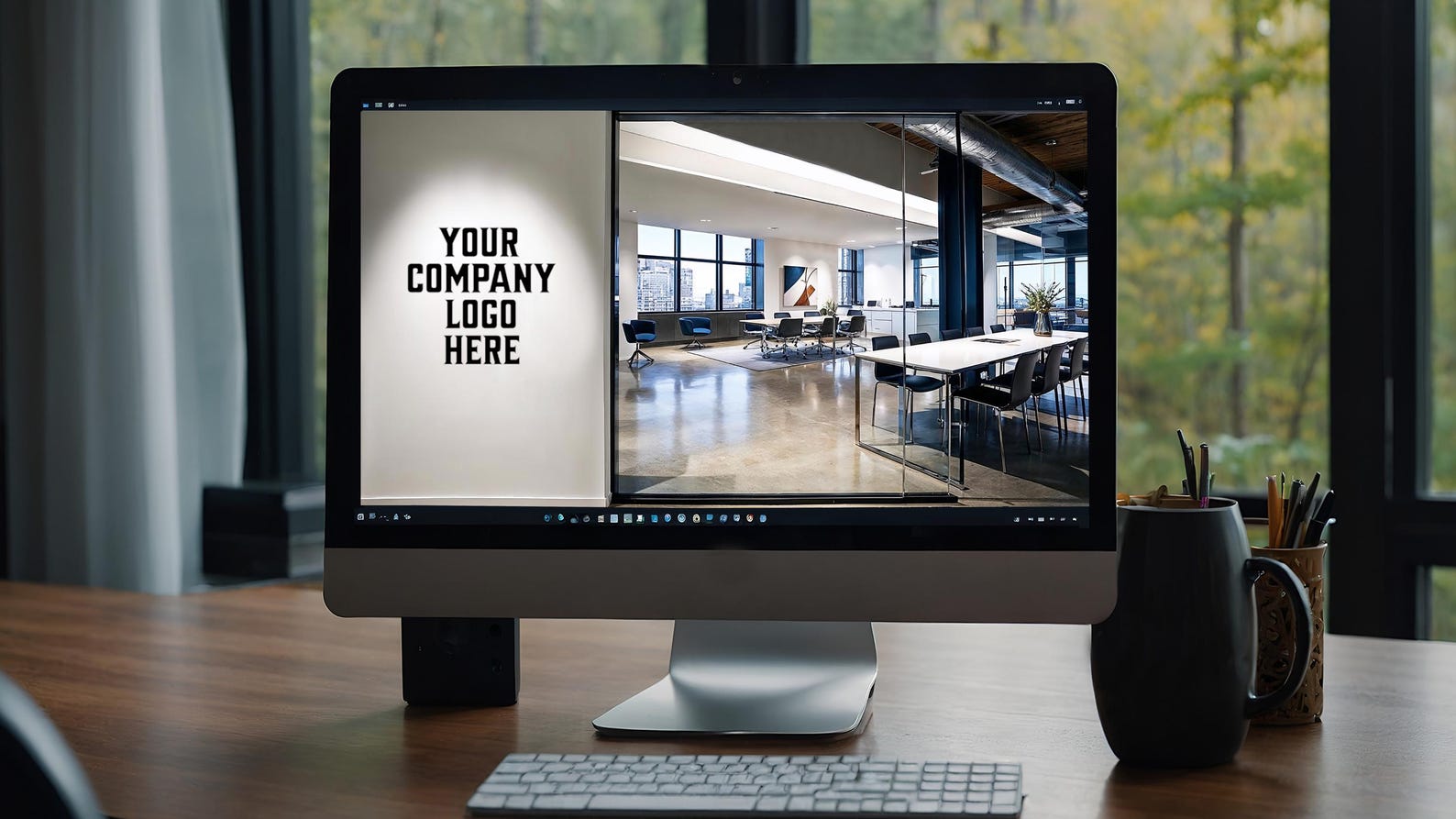 Customizable Team Backdrops Custom Teams Background With Your Company Logo, A Professional ...