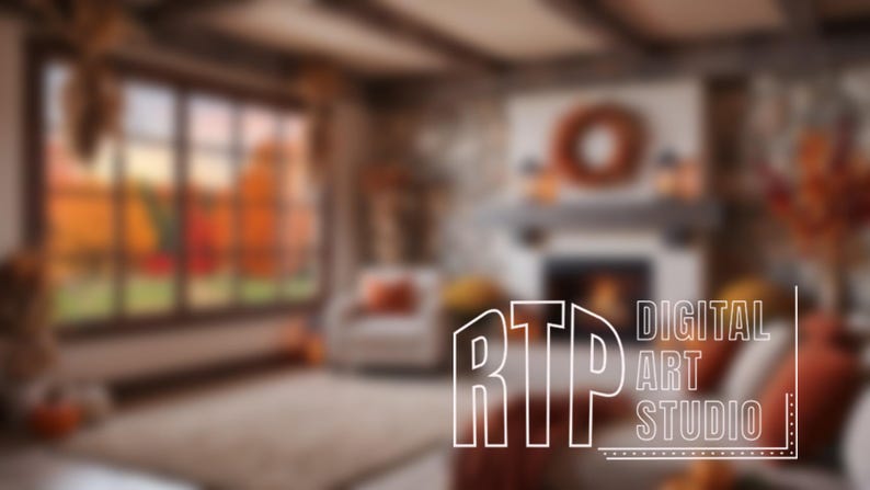 Zoom Background Cozy Autumn Home, Virtual Fall Themed Chic Home Living ...
