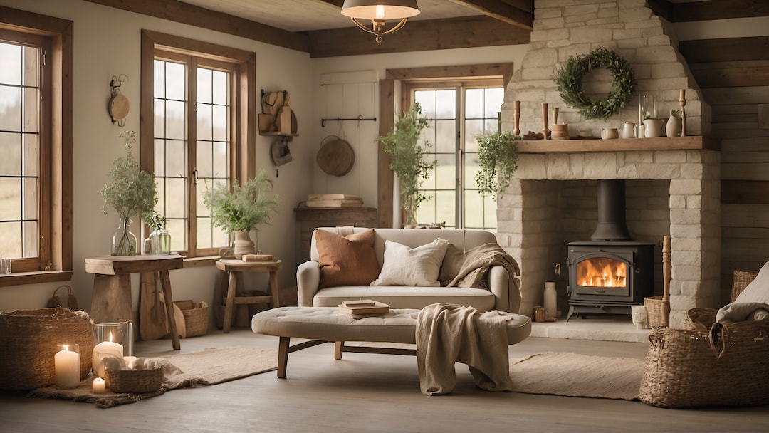 Animated Zoom Background Flickering Fireplace, 17 Second Loop Virtual