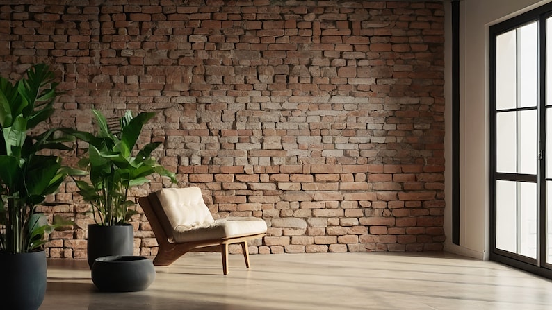 View of Minimalist Brick Wall Virtual Background for Zoom, MS Teams Meetings ...