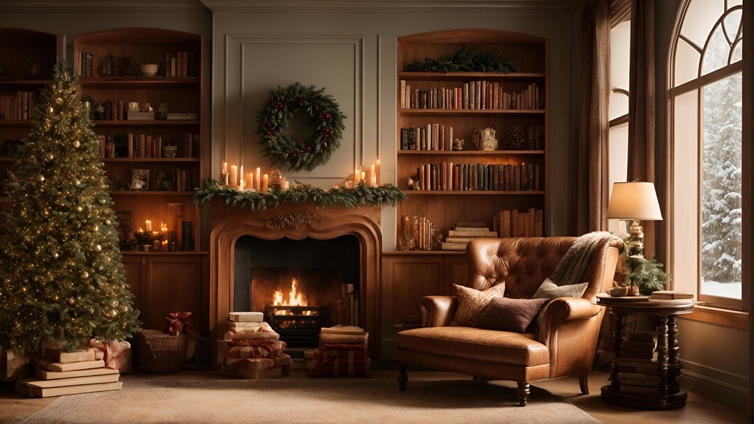 Christmas Background for Zoom Meetings Holiday Virtual Zoom Etsy