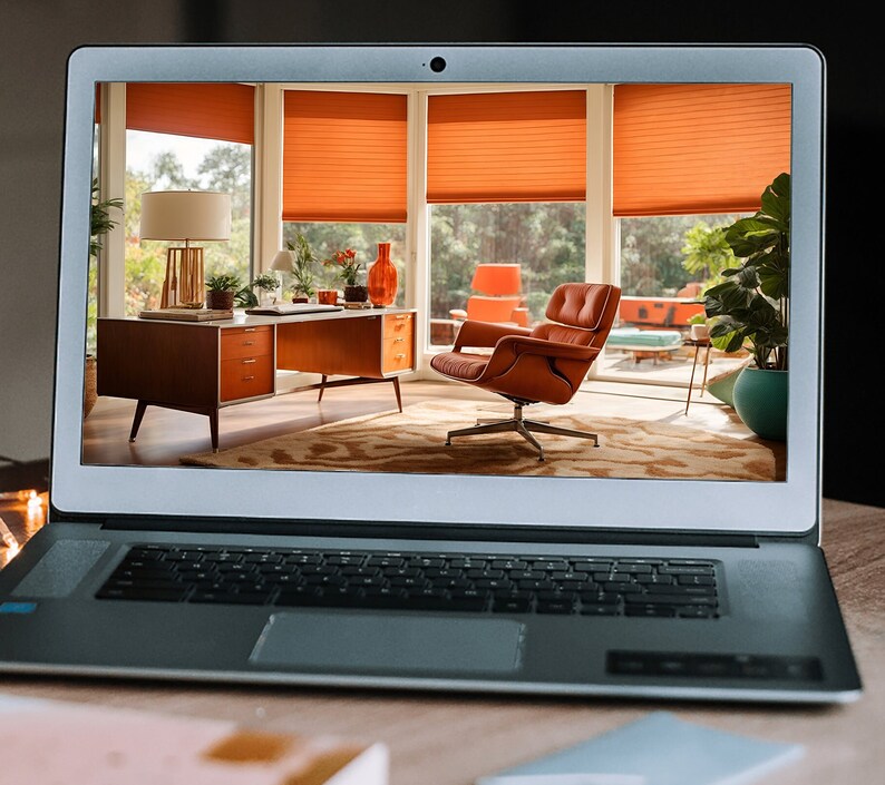 Virtual Background for Zoom Meetings, Mid Century Modern Background for