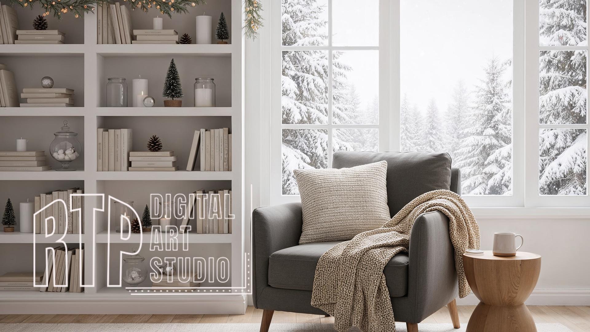 Winter Virtual Background for Zoom Meetings, Snowy Window Background ...