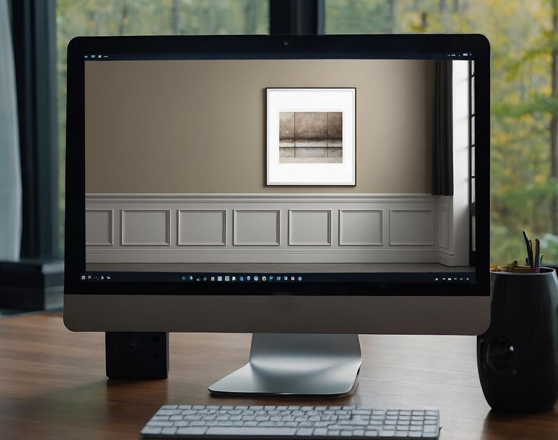 Minimalist Background for Zoom, MS Teams Meetings, Wainscoting Wall